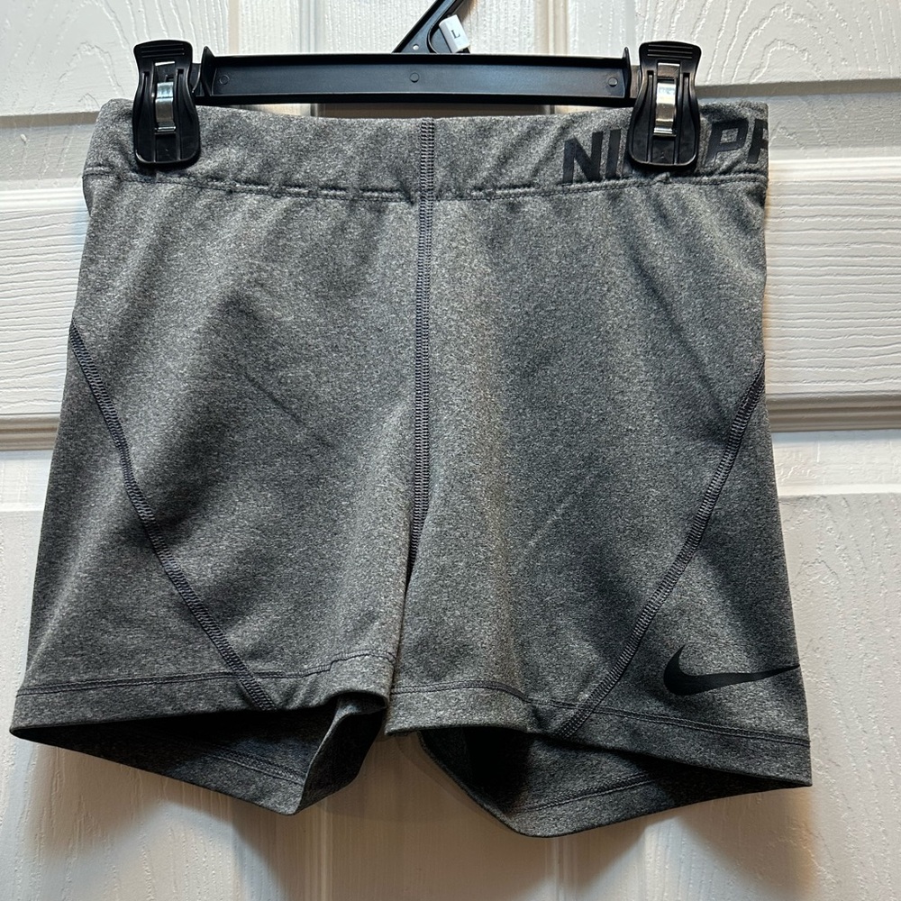 Nike Gray Dri-FIT Performance Shorts with Black Waistband